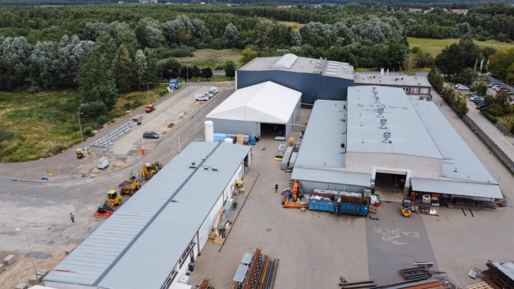 Teren magazynowy z lotu ptaka