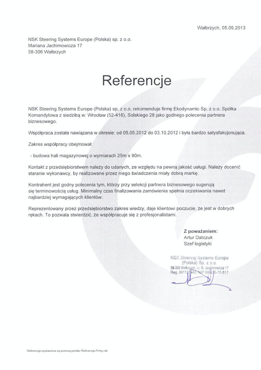 Referencje NSK