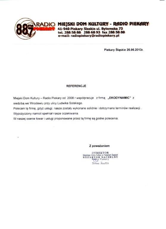 Referencje MDK Piekary