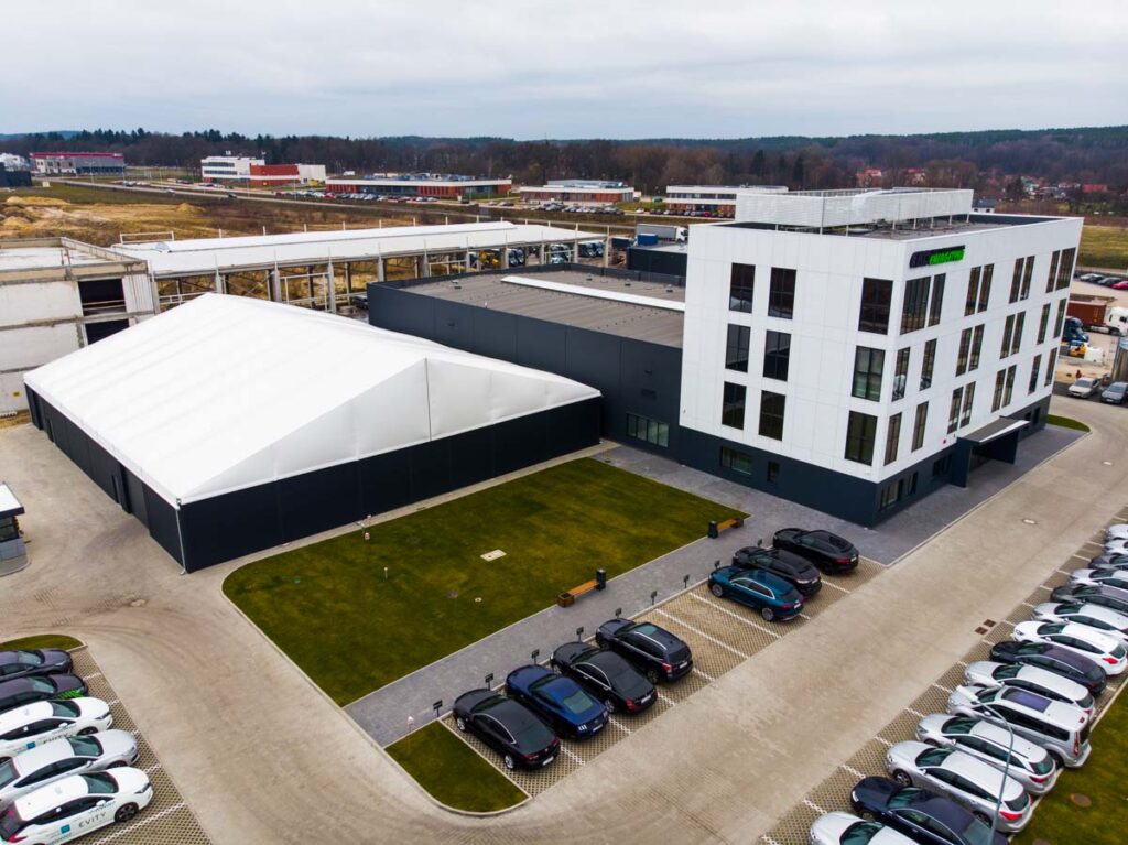 Budynek firmy ekoenergetyka wraz z halą namiotową